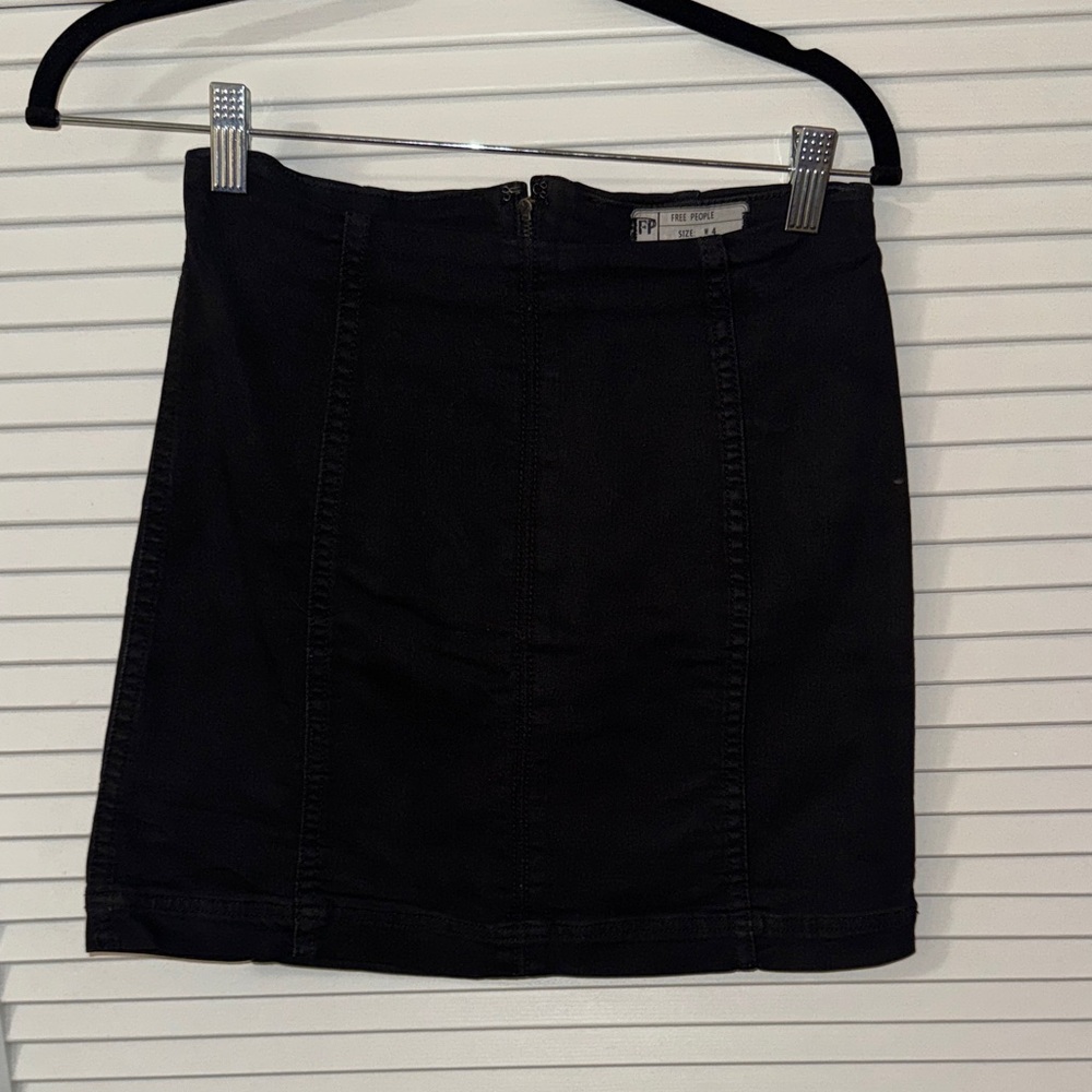 Free People Black Mini Skirt